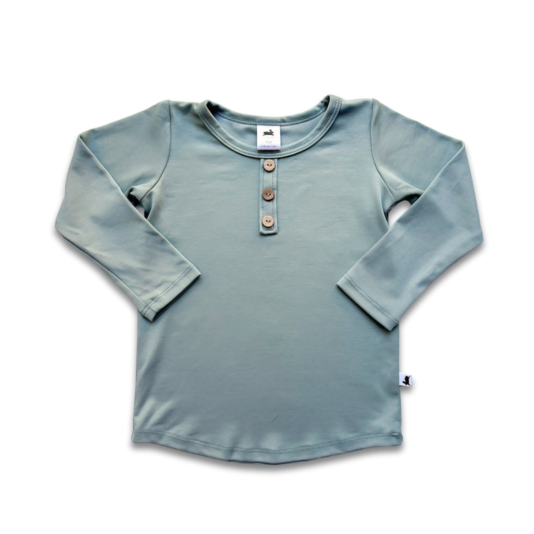 Baby/Kids Bamboo Henley Long-Sleeve Shirt