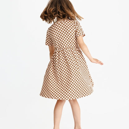 Youth Bamboo Daphne Dress | Blush Checkers