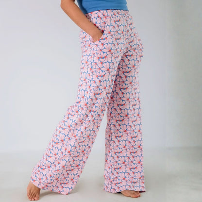 Ladies Bamboo Wide Leg Pants | Saltwater Floral