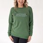 Adult Unisex 'Curiouser & Curiouser' Fleece-Lined Pullover | Leaf Green