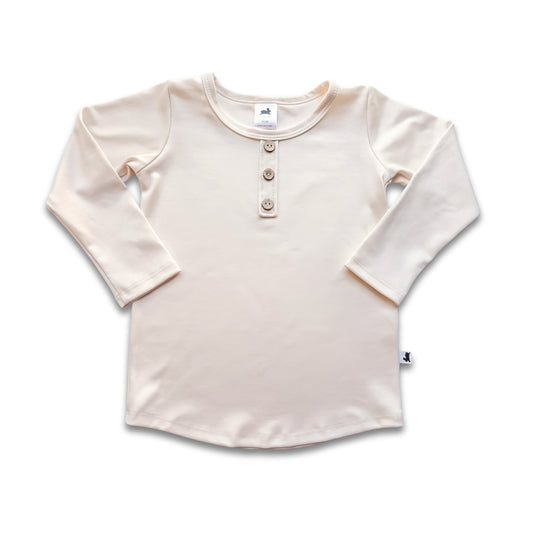 Baby/Kids Bamboo Henley Long-Sleeve Shirt