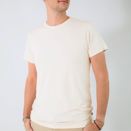 Adult Unisex/Men's Bamboo T-Shirt | Cream ss26-mini_hover