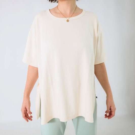 Ladies Bamboo Oversized T-Shirt | Cream ss26-mini
