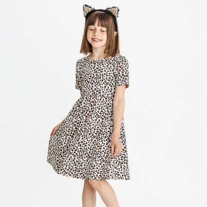Youth Bamboo Daphne Dress | Snow Leopard