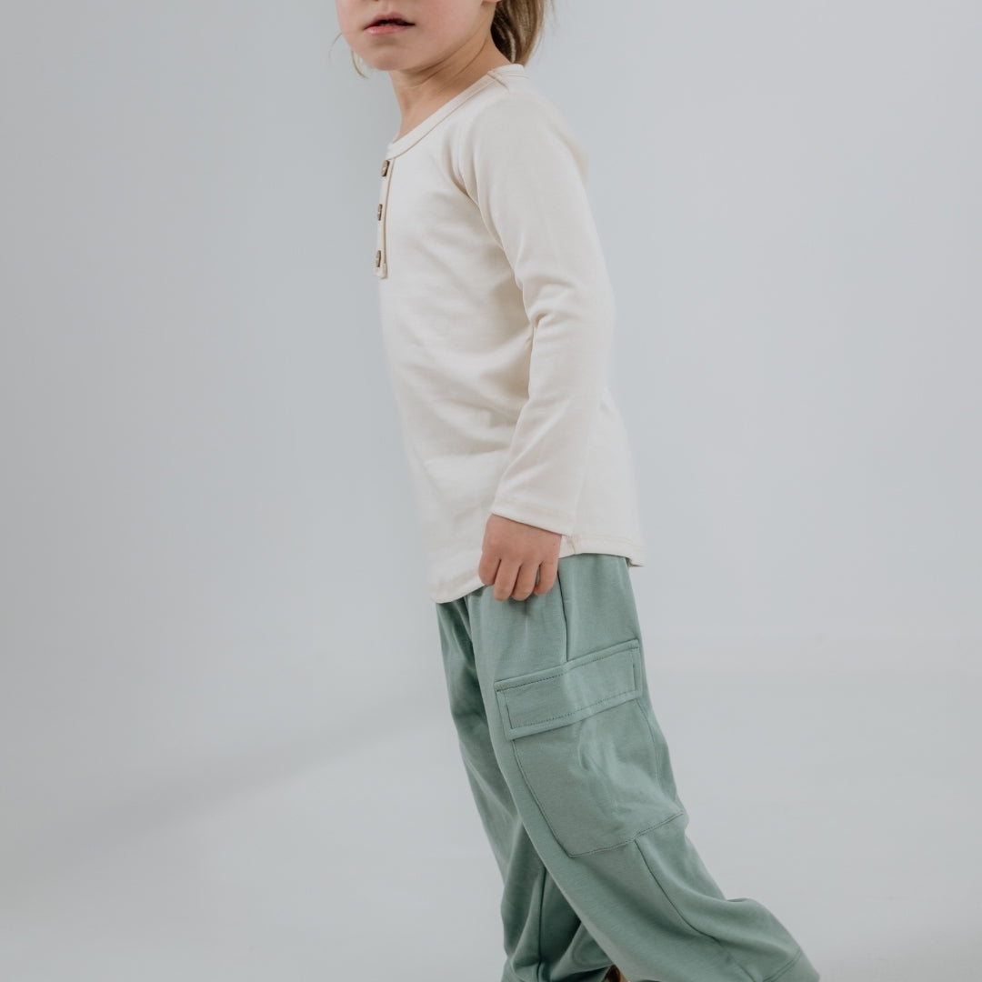 Baby/Kids Bamboo Henley Long-Sleeve Shirt