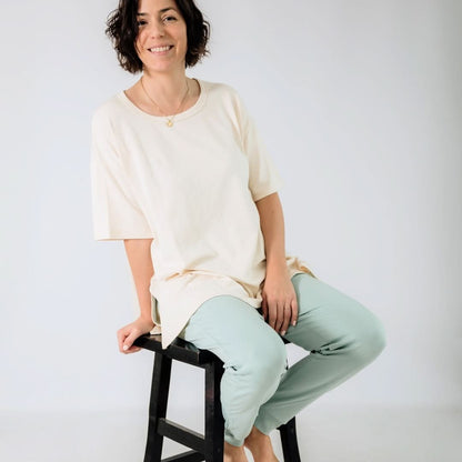 Ladies' Bamboo Lightweight Joggers | Tangerine Crush - additional view