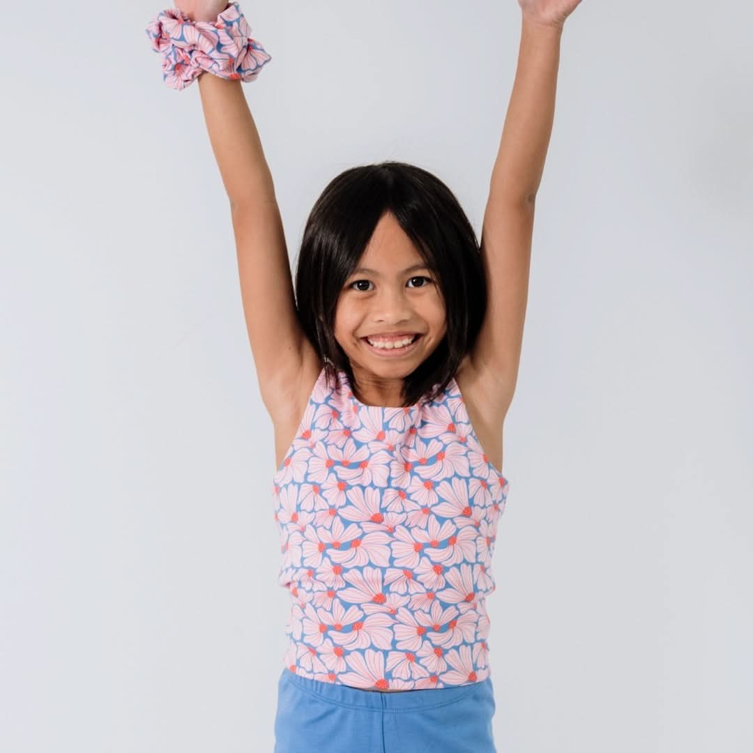 Youth Bamboo Longline Bralette-Style Tank | Parlour Stripe - additional view