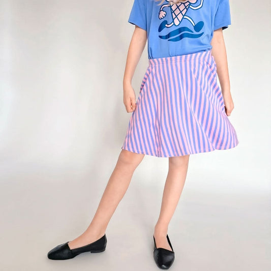 Youth Bamboo Skort | Parlour Stripe - additional view