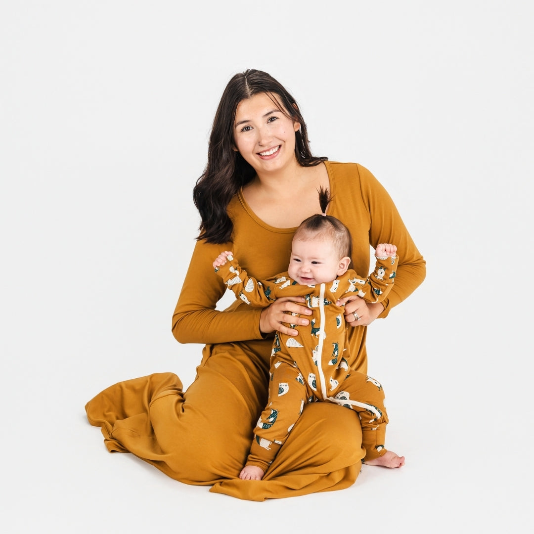 Bamboo Baby Zipper Footed Bodysuit | Scandi Critters