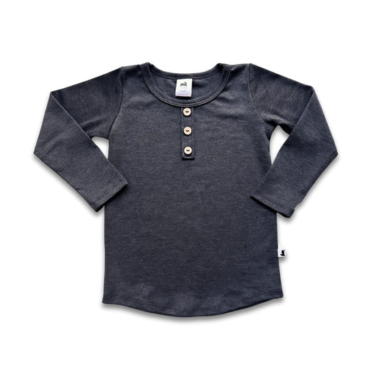 Baby/Kids Bamboo Henley Long-Sleeve Shirt