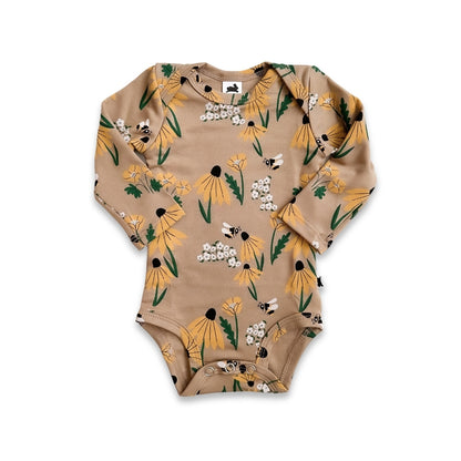 Baby Long-Sleeve Bamboo Bodysuit | Bumblebee