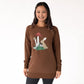 Adult Unisex 'Whimsical Rabbit' Bamboo Fleece-Lined Pullover | Chestnut