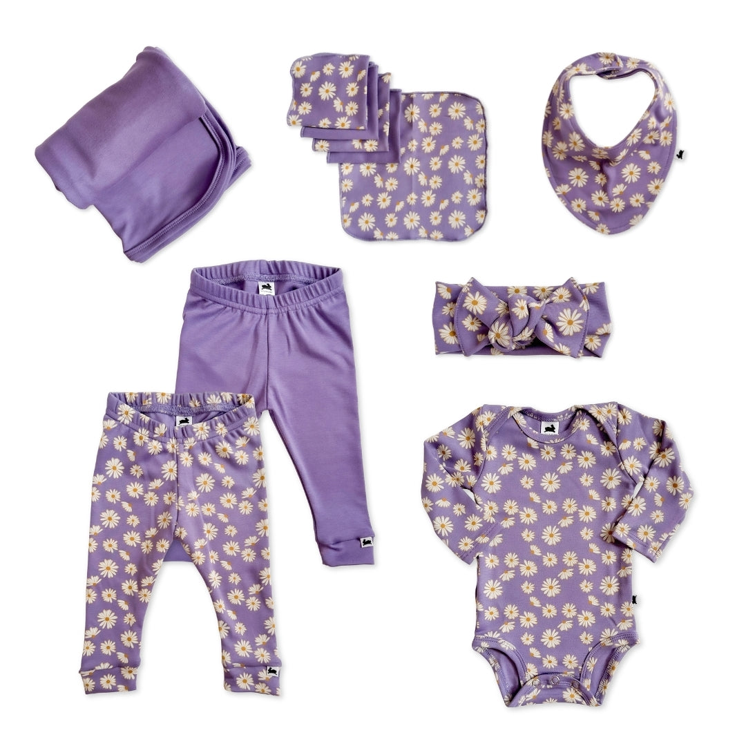 Bamboo Baby Capsule Gift Box | Purple Daisies & Violet