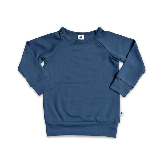 Kids Bamboo Raglan Sleeve Pullover | Solid Colours