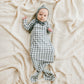 Baby Bamboo Knotted Gown | Eucalyptus Gingham