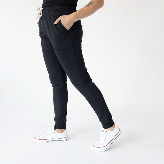 Ladies' Bamboo Fleece Joggers | Navy - additional view