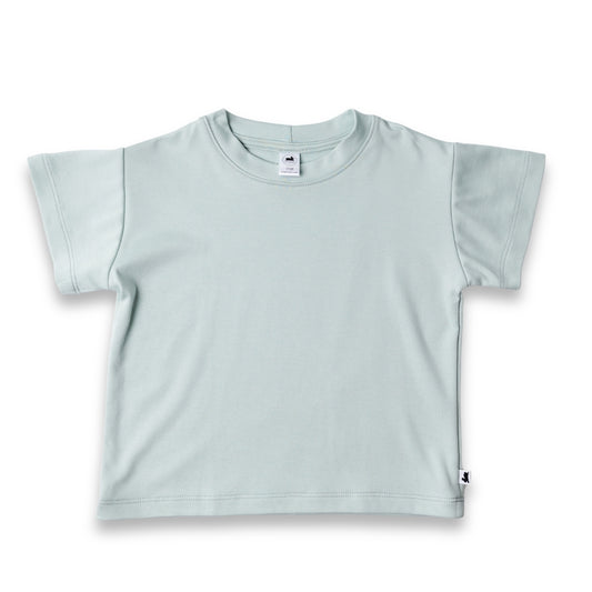 Youth Bamboo Boxy T-Shirt | Misty Blue