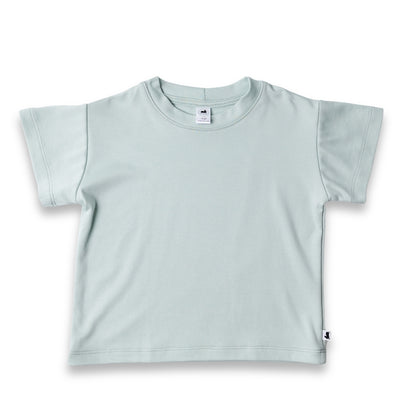 Kids' Bamboo Boxy T-Shirt | Misty Blue
