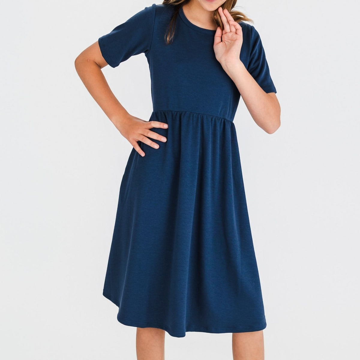 Youth Bamboo Daphne Dress | Navy