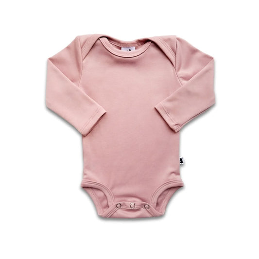 Bamboo Baby Long-Sleeved Onesie | Rosewood