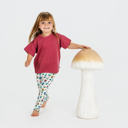 Kids' Bamboo Boxy T-Shirt | Pomegranate