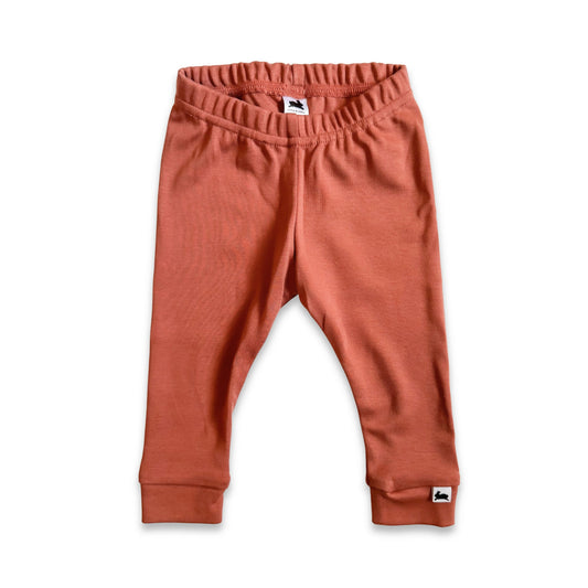 Baby Bamboo Leggings | Burnt Brick