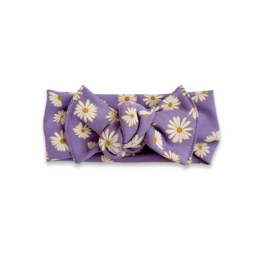 Bamboo Baby Headwrap | Purple Daisies