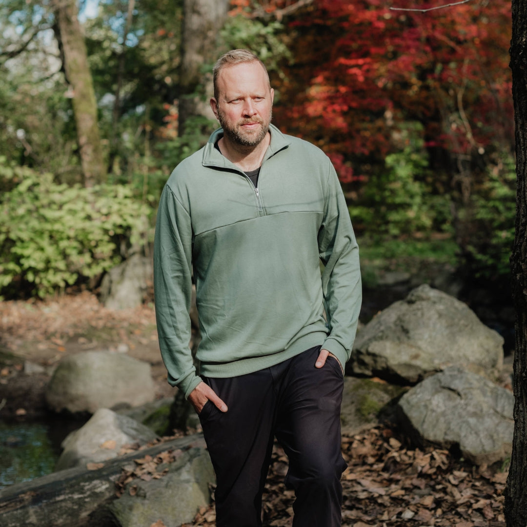 Adult Unisex Bamboo Fleece Half Zip