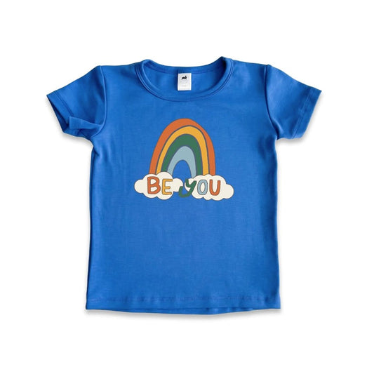 Baby/Kids Graphic Bamboo T-Shirt | Chocolate Donut On Leaf Green - additional view