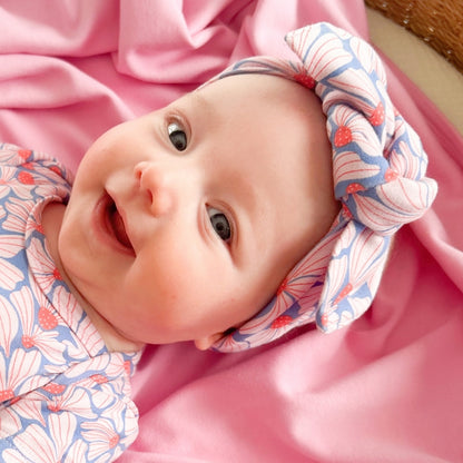 Baby Bamboo Headwrap | Taffy Pink - additional view