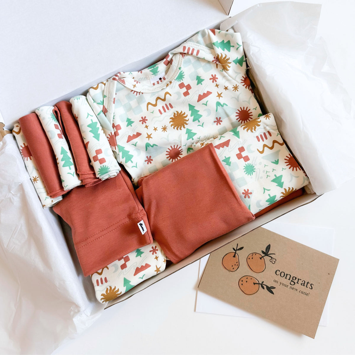 Bamboo Baby Capsule Gift Box | Icon Landscape & Burnt Brick