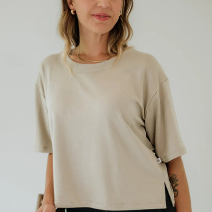 Ladies' Bamboo Cropped Boxy T-shirt