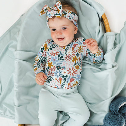 Baby Bamboo Long-Sleeve Bodysuit | Floating Floral