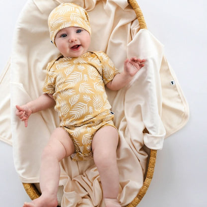 Baby Bamboo Bodysuit | Olive Rib