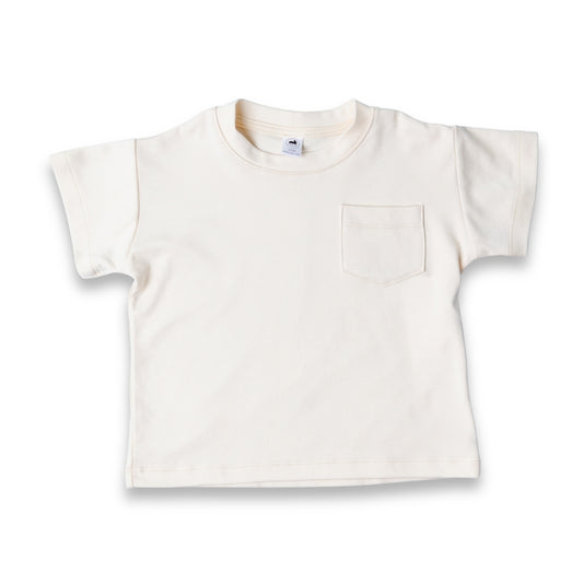 Youth Bamboo Boxy Pocket T-Shirt | Cream