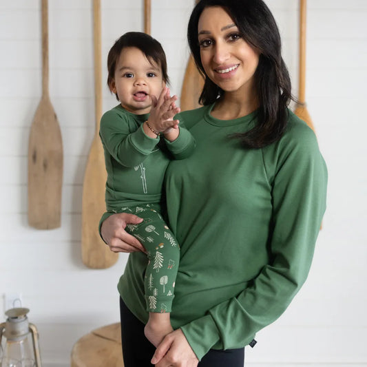 Adult Unisex Bamboo Pullover | Leaf Green