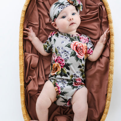 Bamboo Baby Capsule Gift Box | Antique Floral & Terracotta Rib