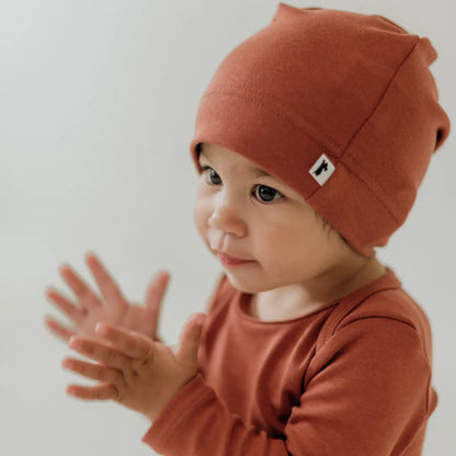 Baby Long-Sleeve Bamboo Onesie | Solid Colours