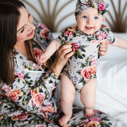 Baby Bamboo Bodysuit | Olive Rib