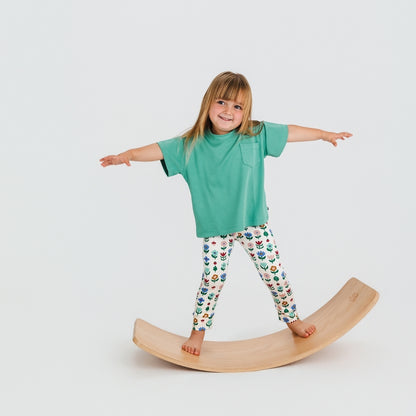 Kids' Bamboo Boxy Pocket T-Shirt | Spruce Green