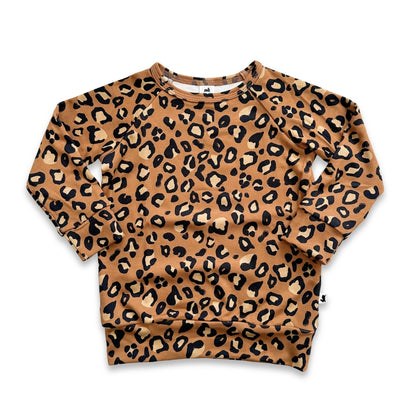 Youth Bamboo All-Over Print Pullover | Bronze Leopard