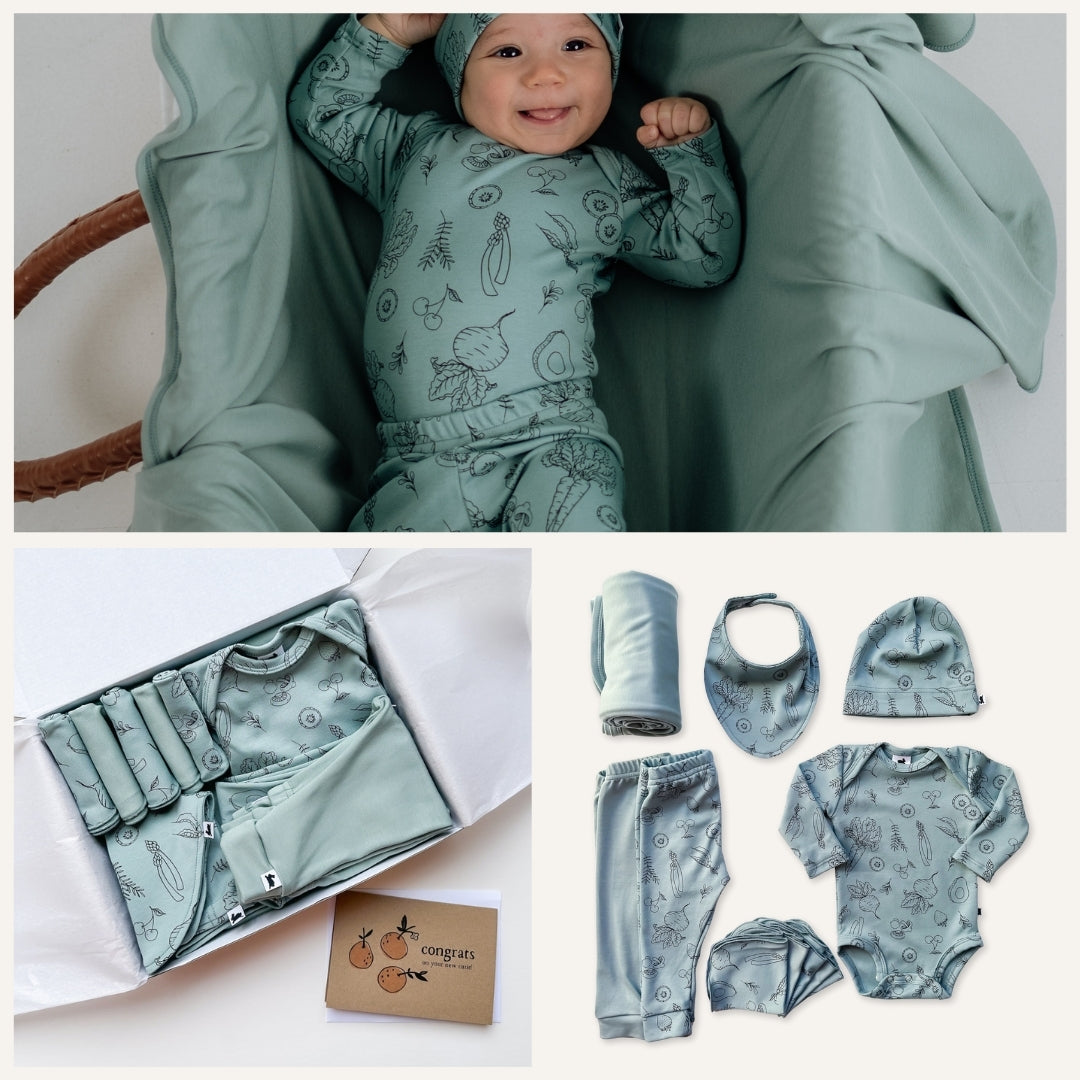 Bamboo Baby Capsule Gift Box - Market Veggie & Lake