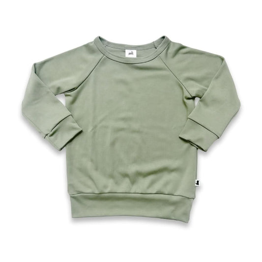 Youth Bamboo Raglan Pullover | Black - additional view