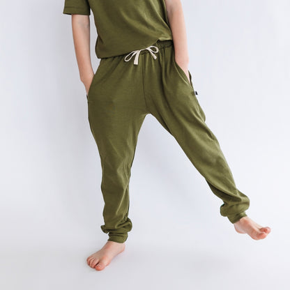 Youth Lightweight Bamboo Joggers | Olive