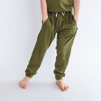 Youth Lightweight Bamboo Joggers | Olive