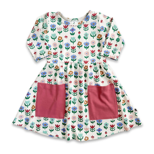 Baby/Kids' Bamboo Clementine Dress | Block Floral