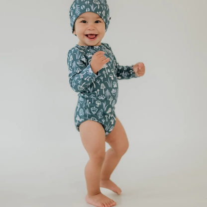 Baby Long-Sleeve Bamboo Onesie | Prints