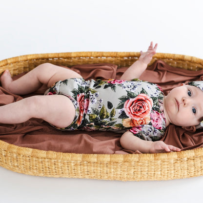 Bamboo Baby Capsule Gift Box | Antique Floral & Terracotta Rib