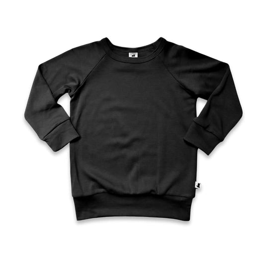 Baby/Kids' Bamboo Raglan Pullover | Black
