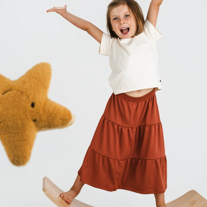 Kids' Bamboo Aria Skirt | Burnt Brick